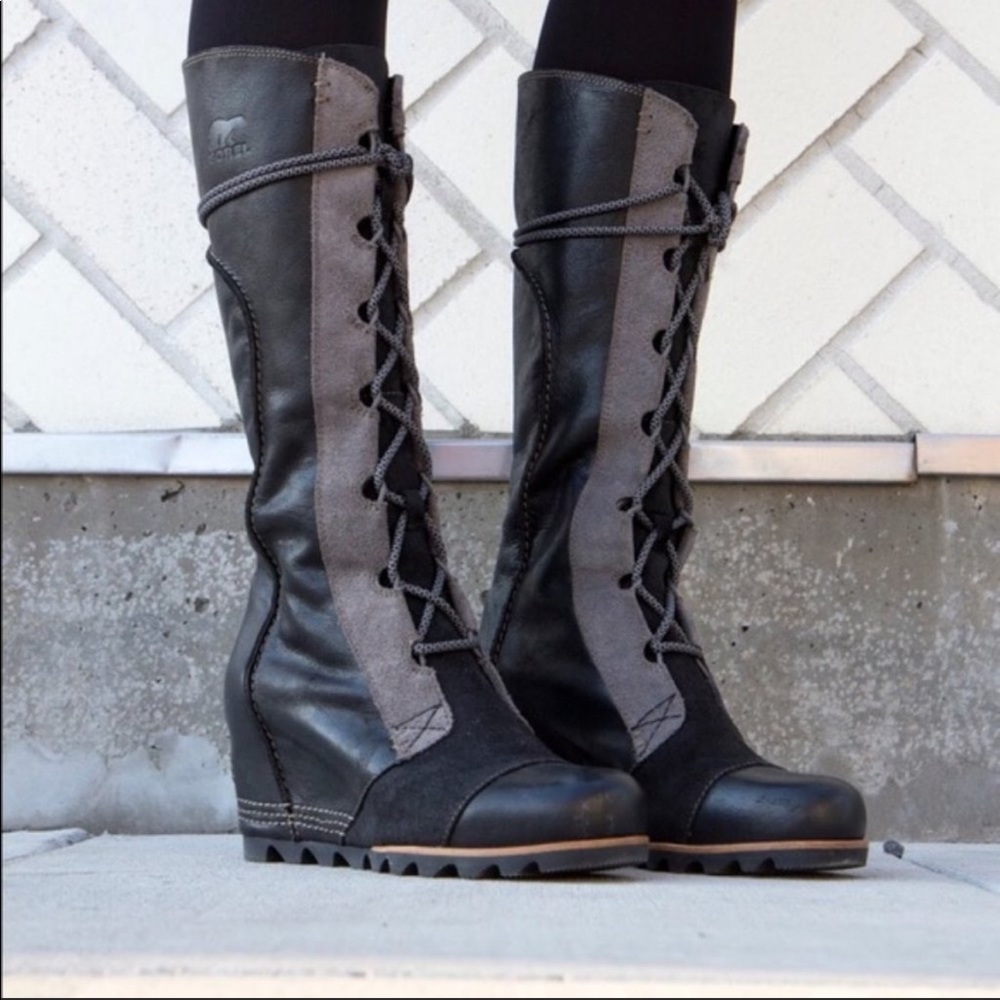 Rare 🔥 Sorel x Free People Cate The Great Wedge tall boots size 8.5
